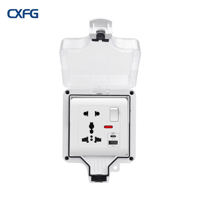 Outdoor Power Outlet Weatherproof - 86 Type IP66 Outdoor Waterproof Socket,