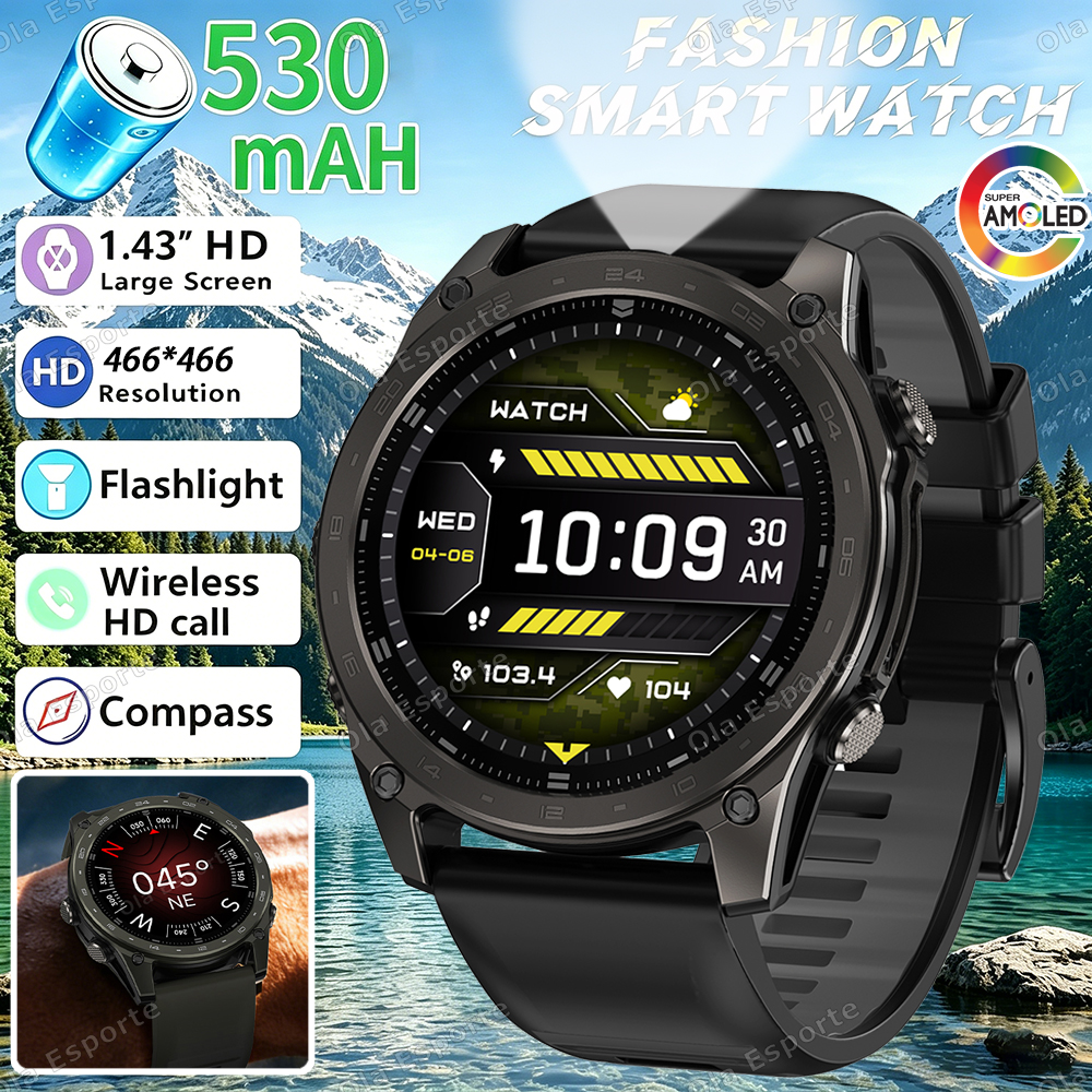 Outdoor Power Meter - New Military 530mAh Battery Smart Watch