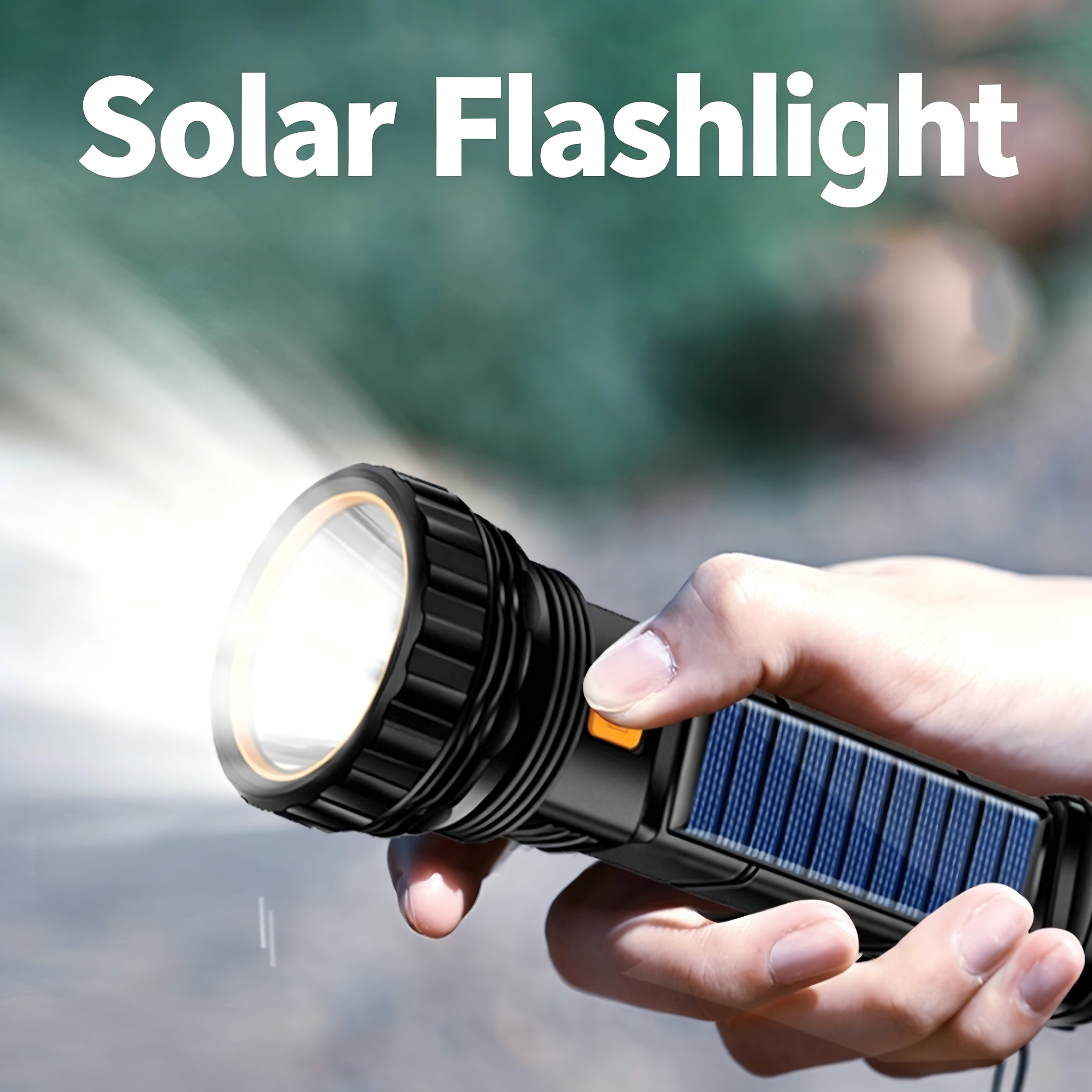 Outdoor Power Bank - 1PC Multi-function Solar LED Flashlight Outdoor