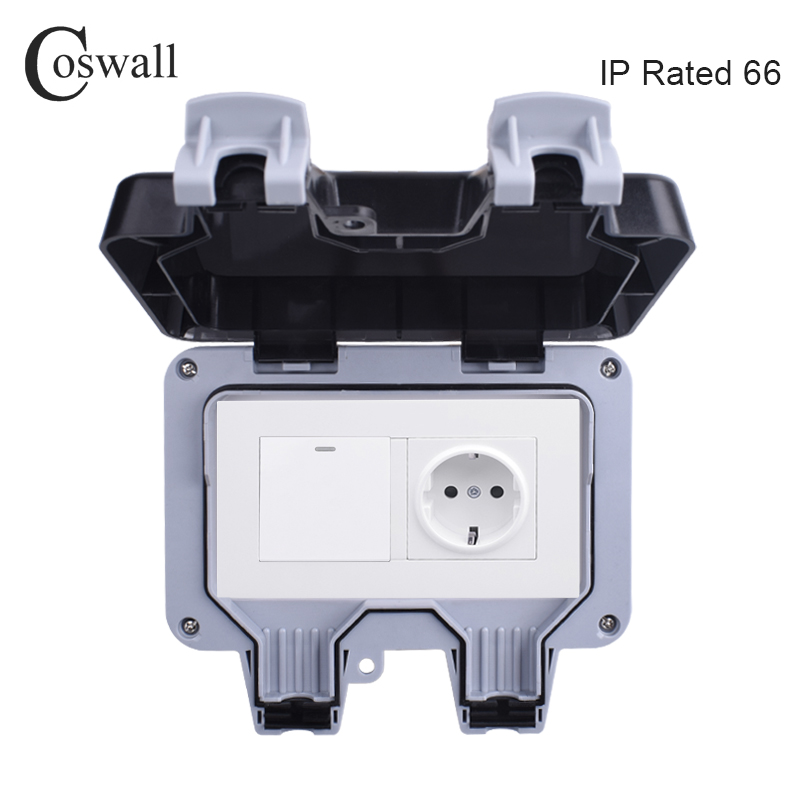 Coswall IP66 Weatherproof Wate - Outdoor Power Outlet Weatherproof avaliação e preço