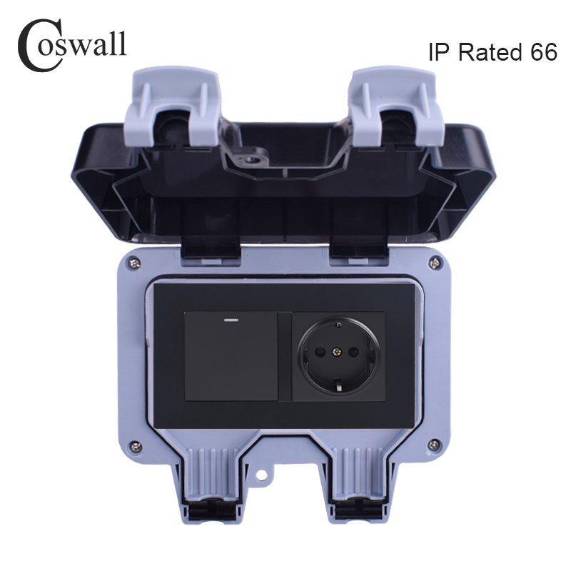 Coswall IP66 Weatherproof Wate - Outdoor Power Outlet Weatherproof avaliação e preço