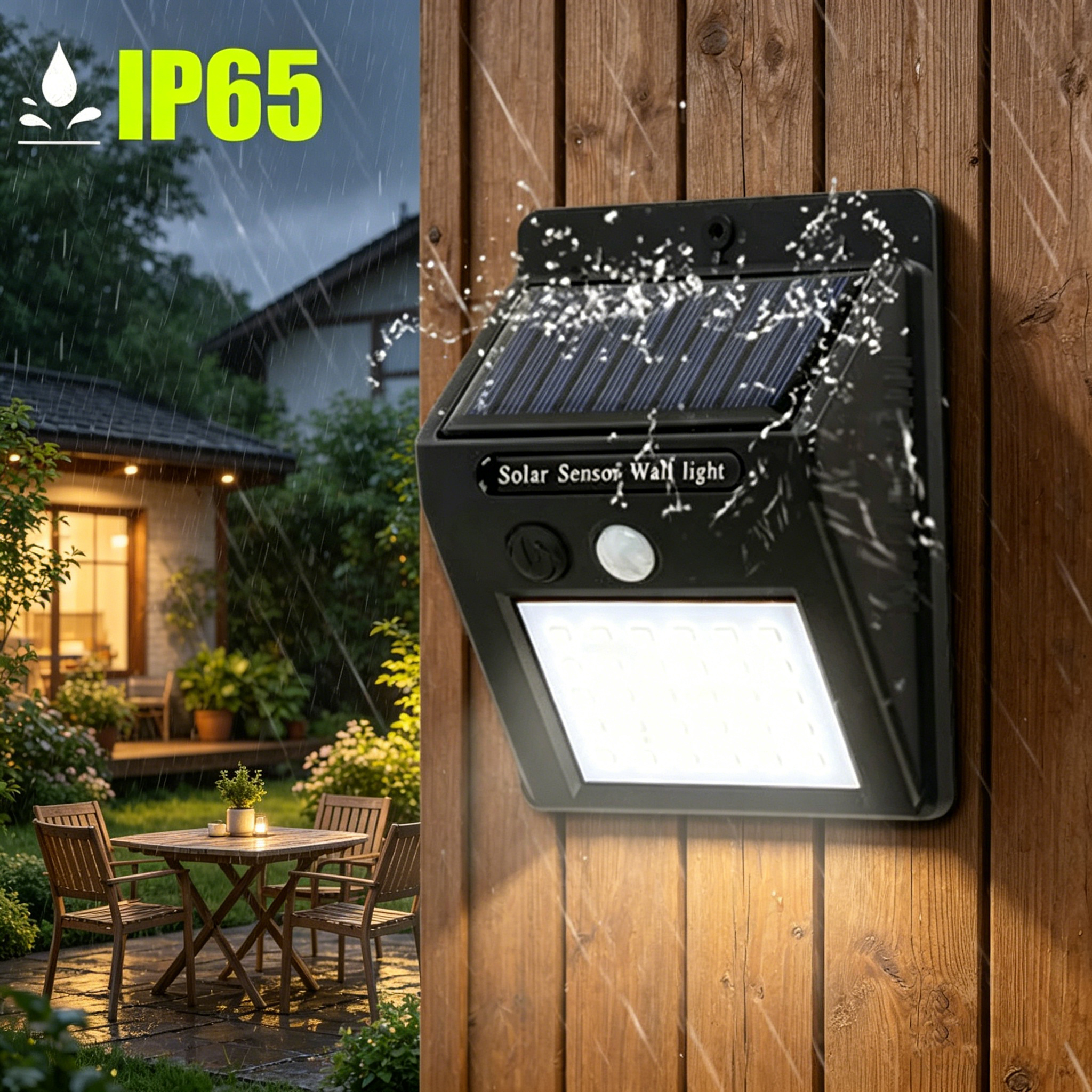 30 LED Solar Motion Sensor Wal - Outdoor Power Outlet Weatherproof avaliação e preço