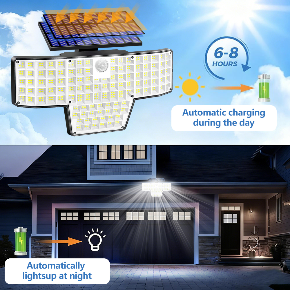 1/2 Packs 448 LED Solar Powere - Outdoor Power Outlet Weatherproof avaliação e preço