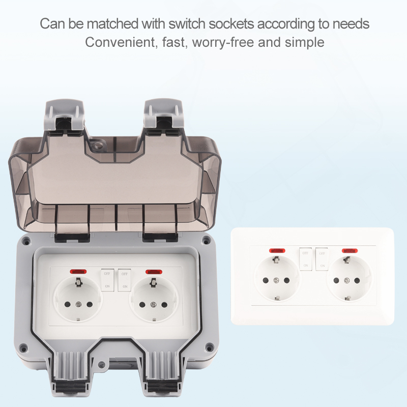 IP66 EU Germany Standard Water - Outdoor Power Outlet Weatherproof avaliação e preço