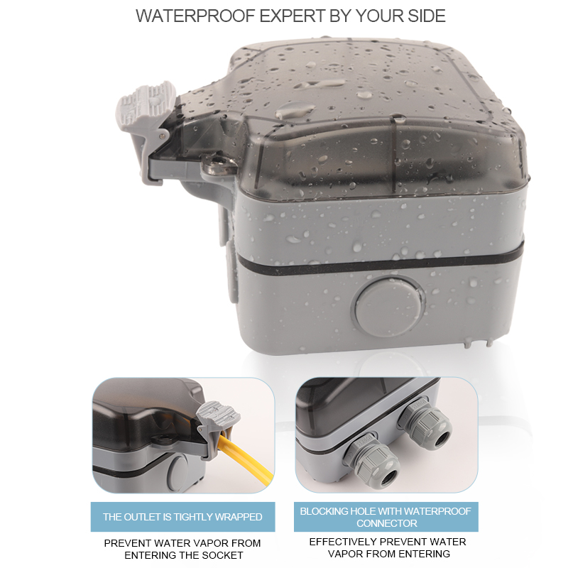 IP66 EU Germany Standard Water - Outdoor Power Outlet Weatherproof avaliação e preço