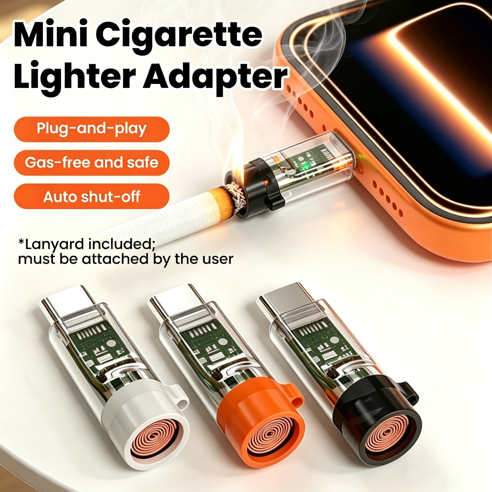 Type-C Mobile Cigarette Lighte - Outdoor Power Adapter Usb avaliação e preço