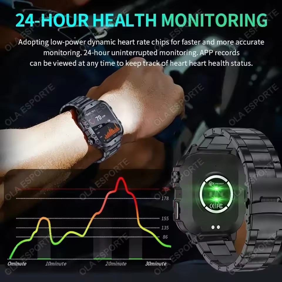2026 New Military Smart Watch  - Outdoor Power Meter avaliação e preço