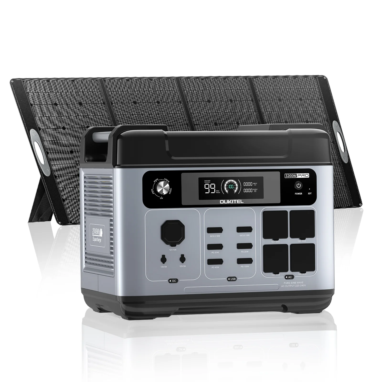 OUKITEL New P2001 PRO 3200W Po - Portable Generator Inverter avaliação e preço