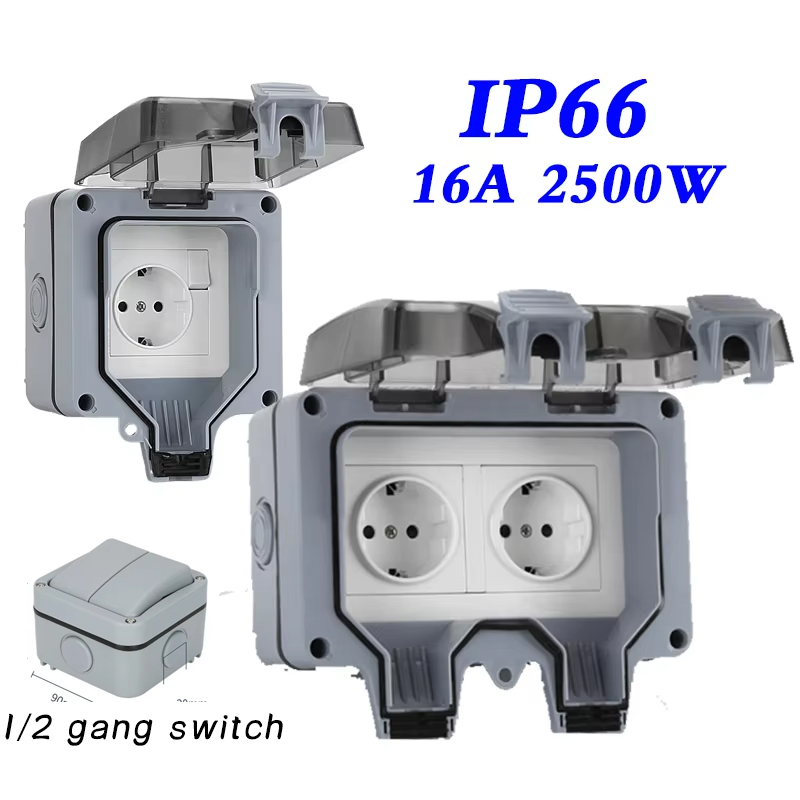 EU KR Outdoor Wall Waterproof  - Outdoor Power Outlet Weatherproof avaliação e preço