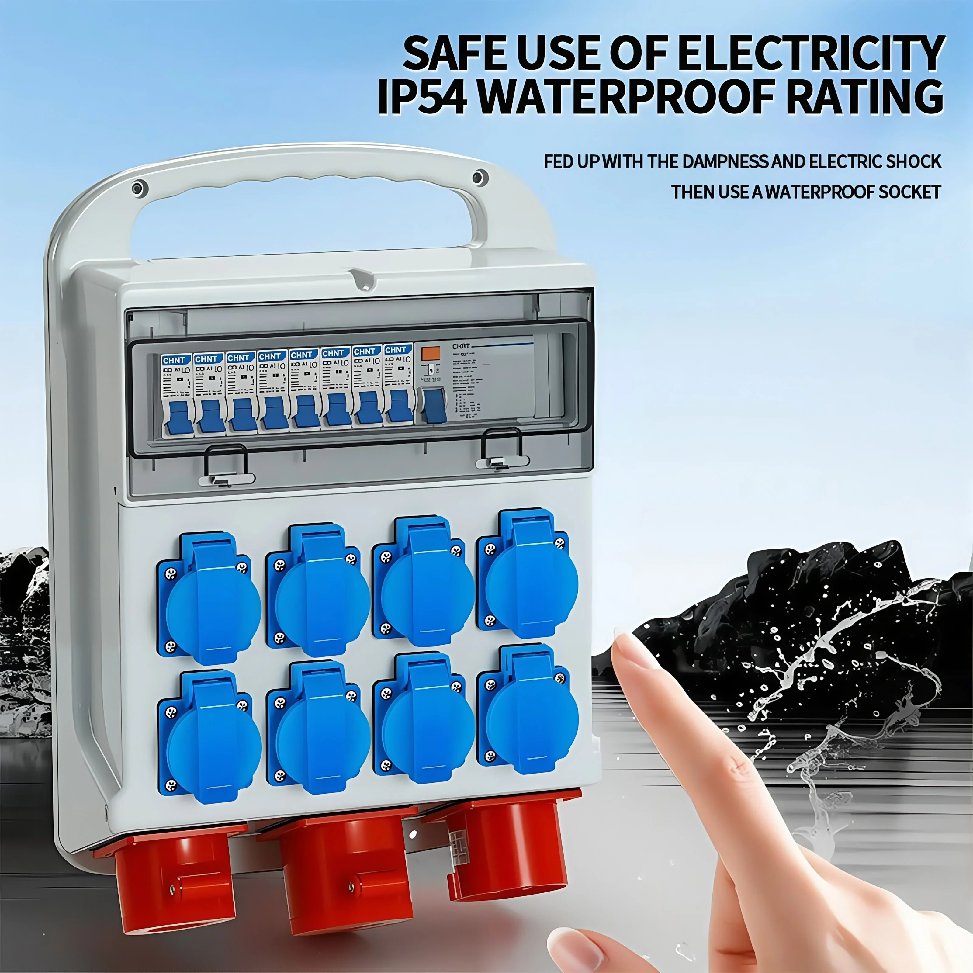 IP54 16A Waterproof Industrial - Outdoor Power Outlet Weatherproof avaliação e preço