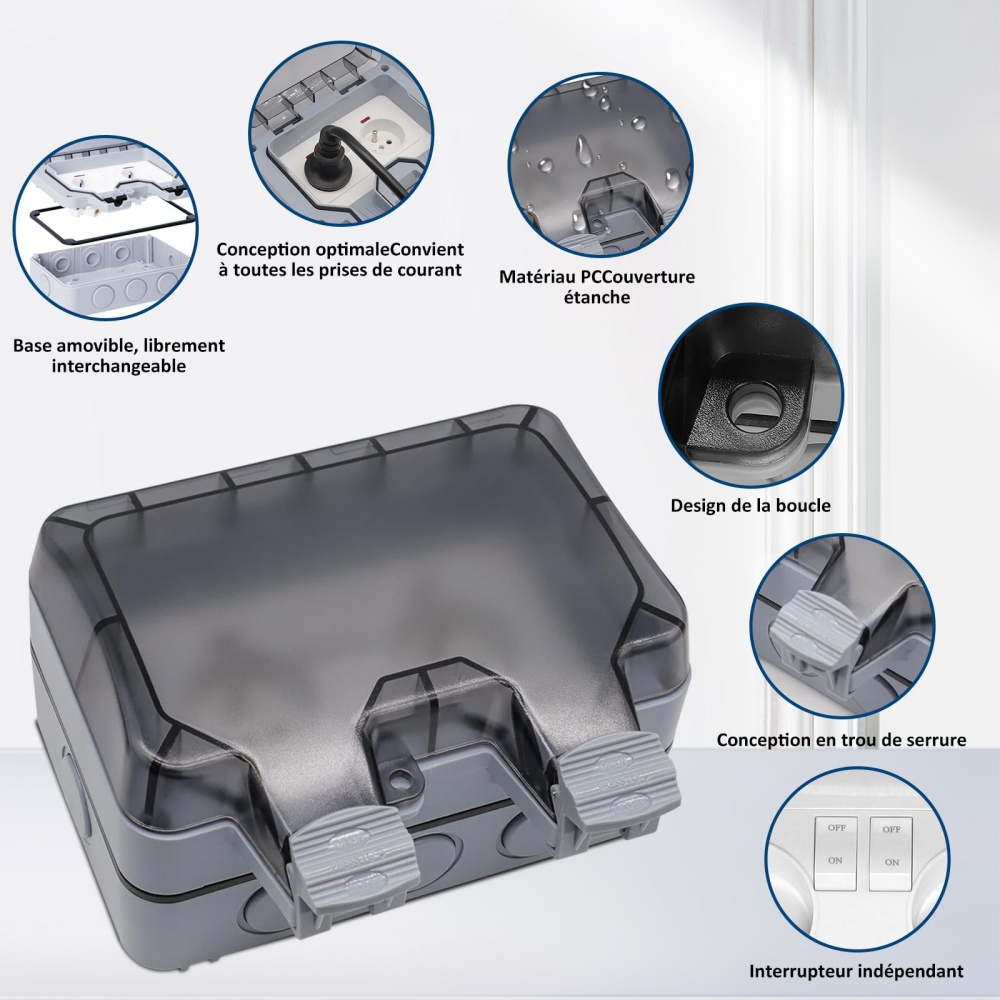 EIOMR France IP66 Weatherproof - Outdoor Power Outlet Weatherproof avaliação e preço