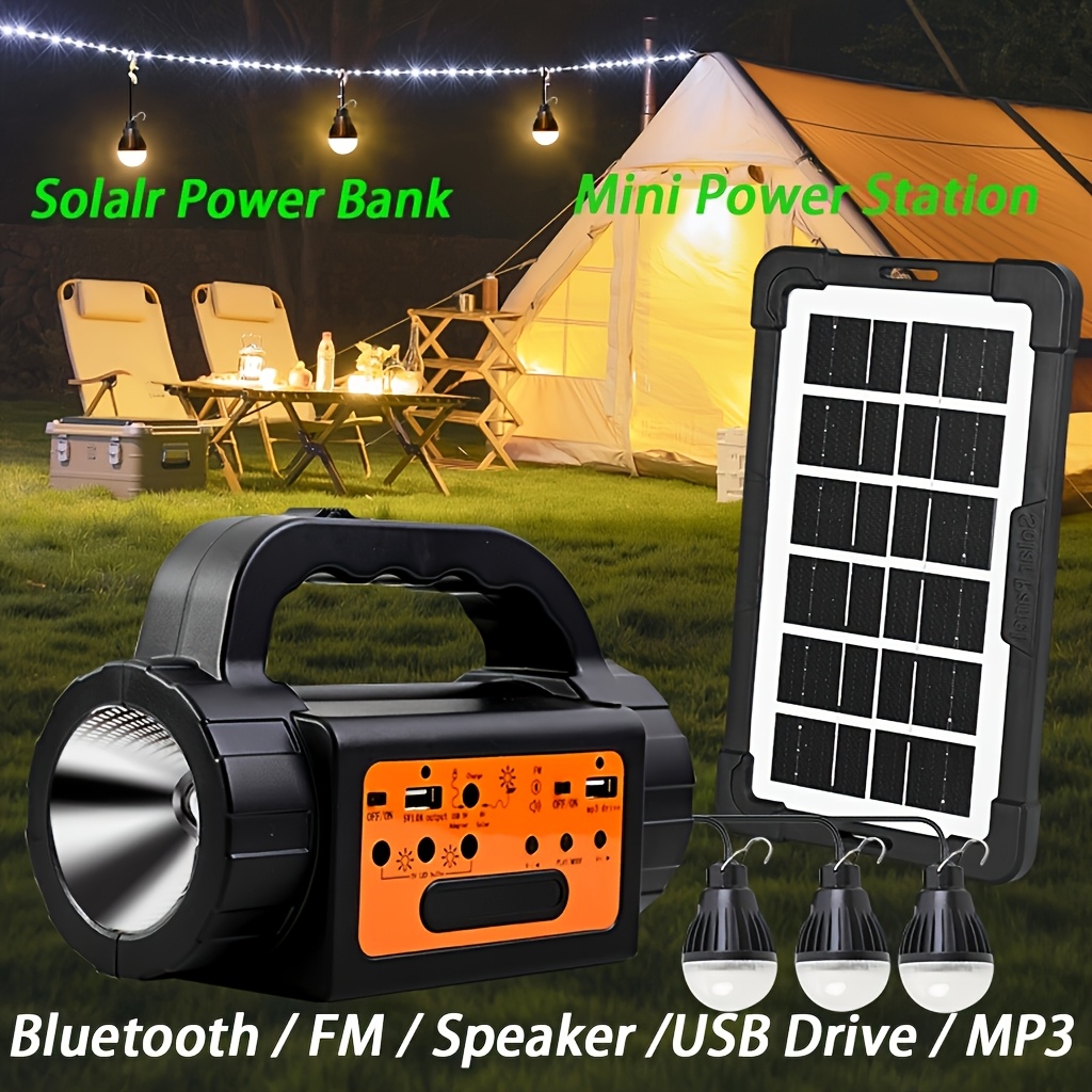Solar Rechargeable Camping Lig - Outdoor Power Bank avaliação e preço