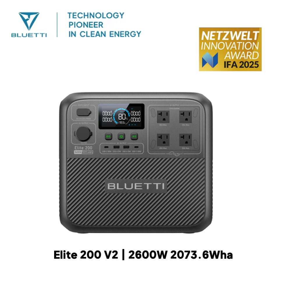 【Renew】BLUETTI Elite 200 V2 Po - Outdoor Power Source avaliação e preço