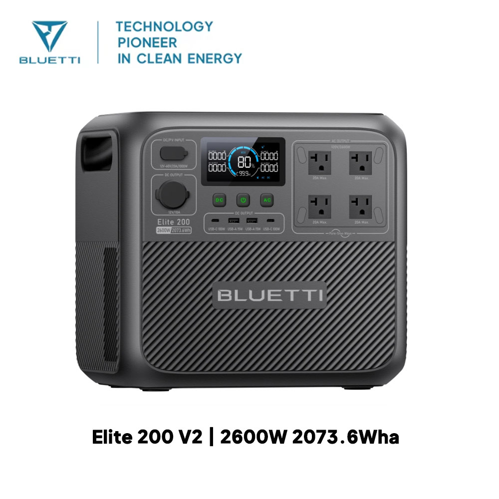 【Renew】BLUETTI Elite 200 V2 Po - Outdoor Power Source avaliação e preço