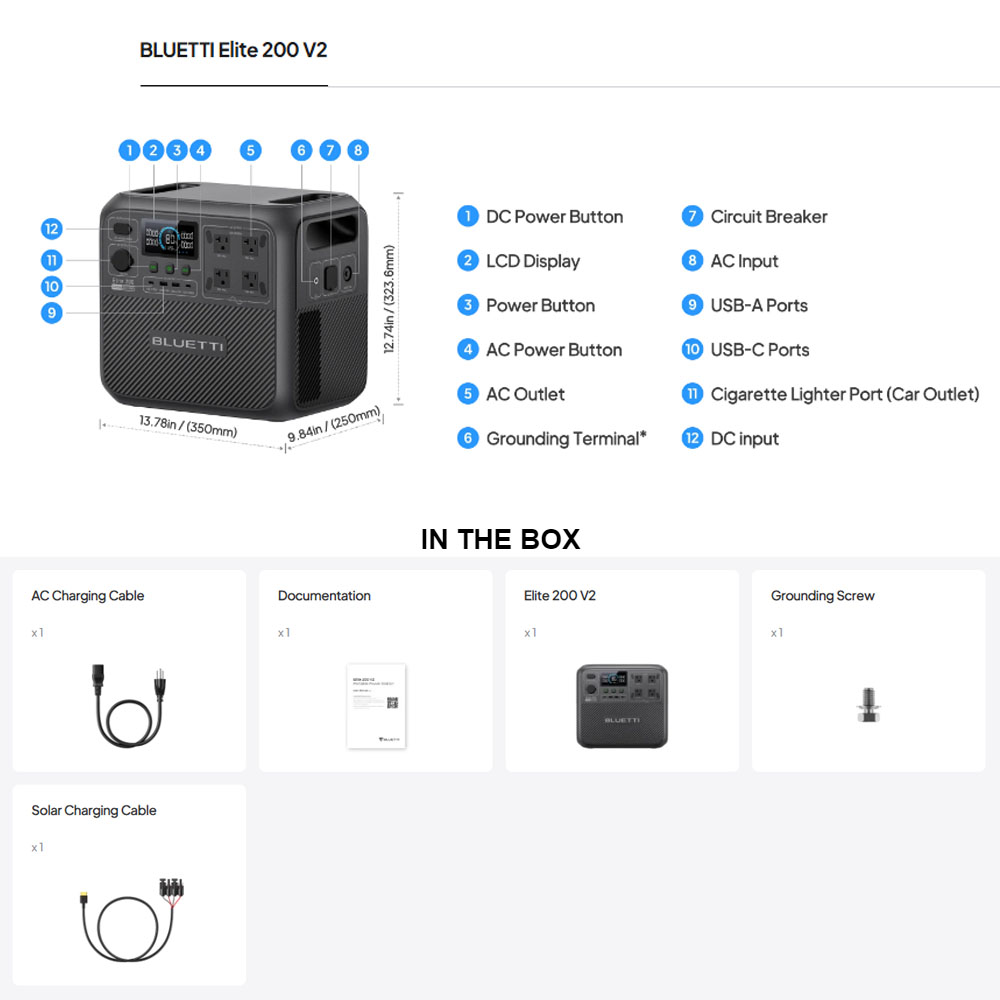 【Renew】BLUETTI Elite 200 V2 Po - Outdoor Power Source avaliação e preço