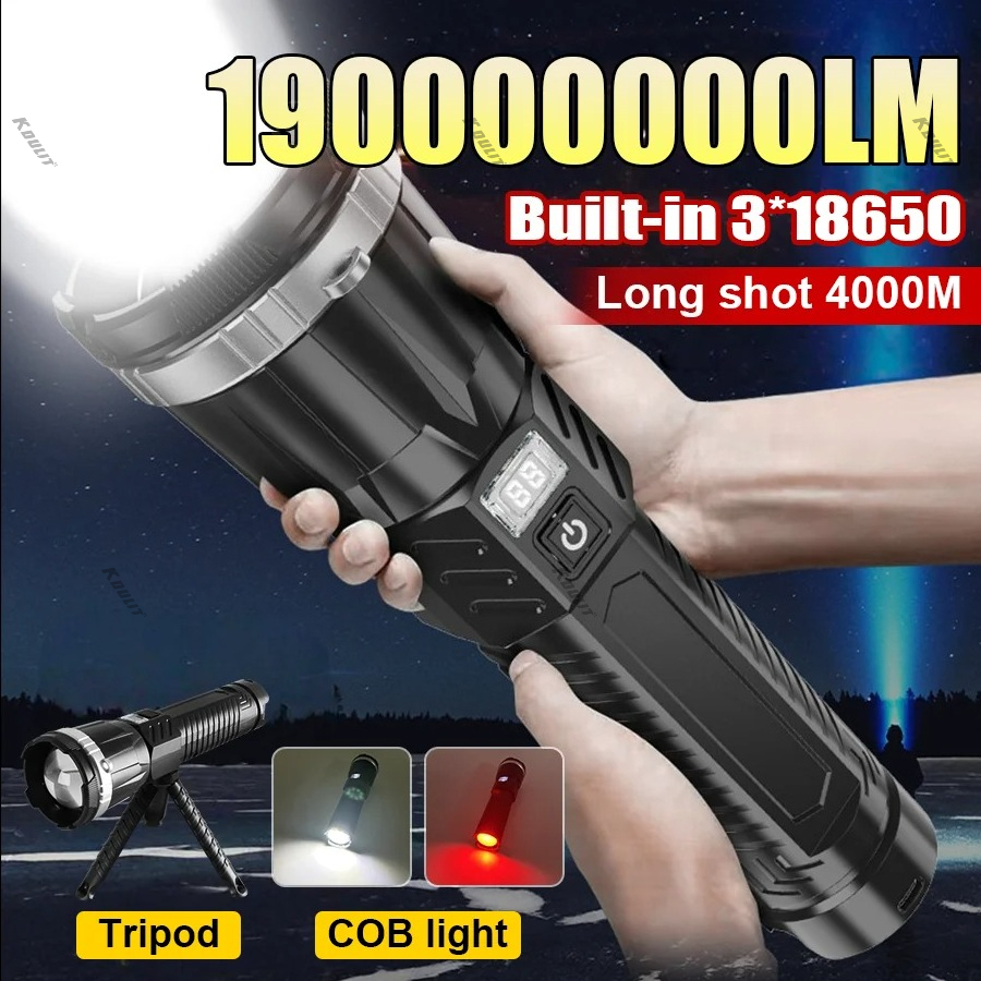 19000000LM Super Powerful Flas - Outdoor Power Bank avaliação e preço