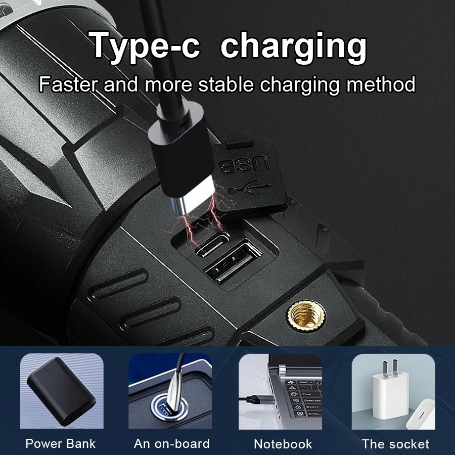 19000000LM Super Powerful Flas - Outdoor Power Bank avaliação e preço