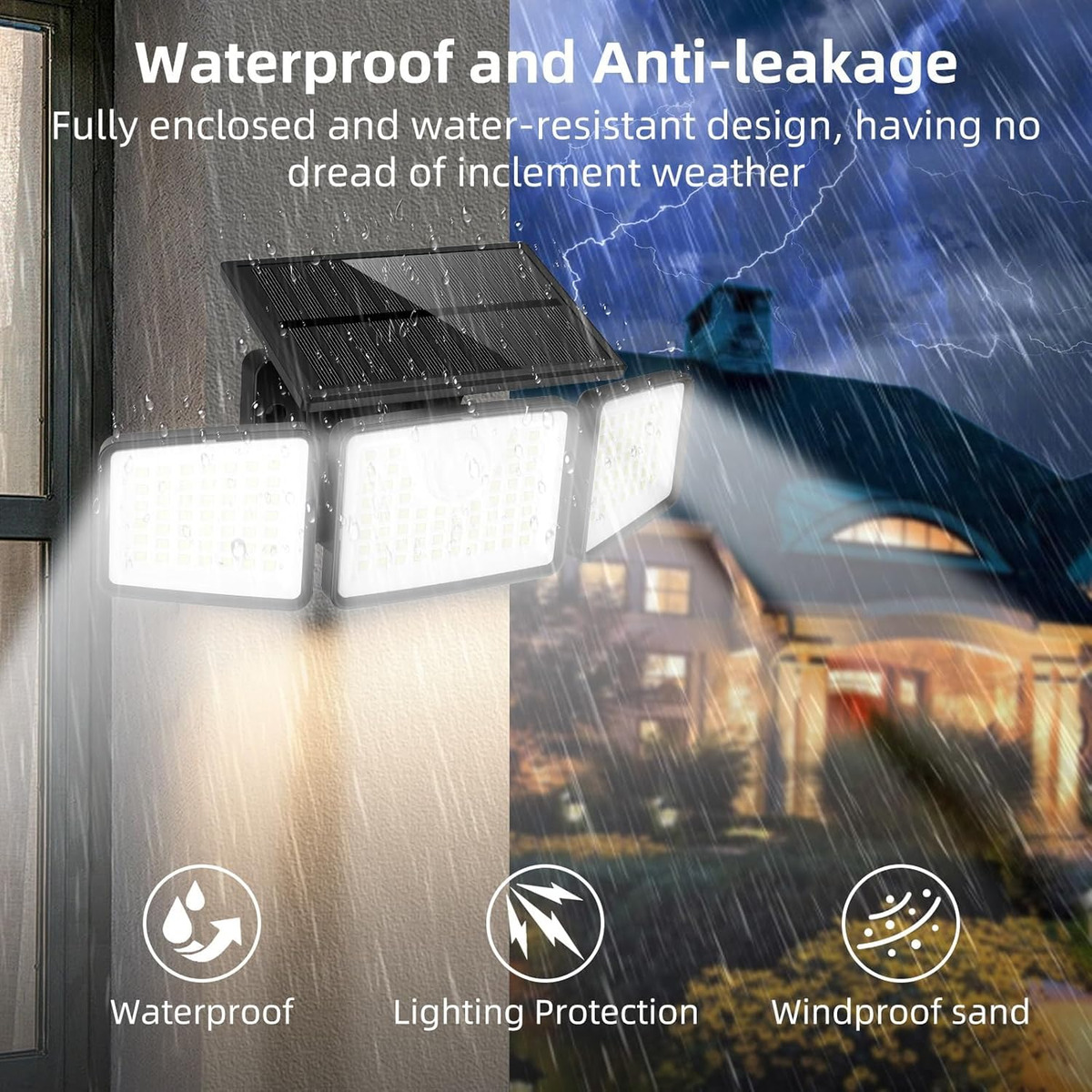 Solar LED Wall Light |Three-he - Outdoor Power Outlet Weatherproof avaliação e preço