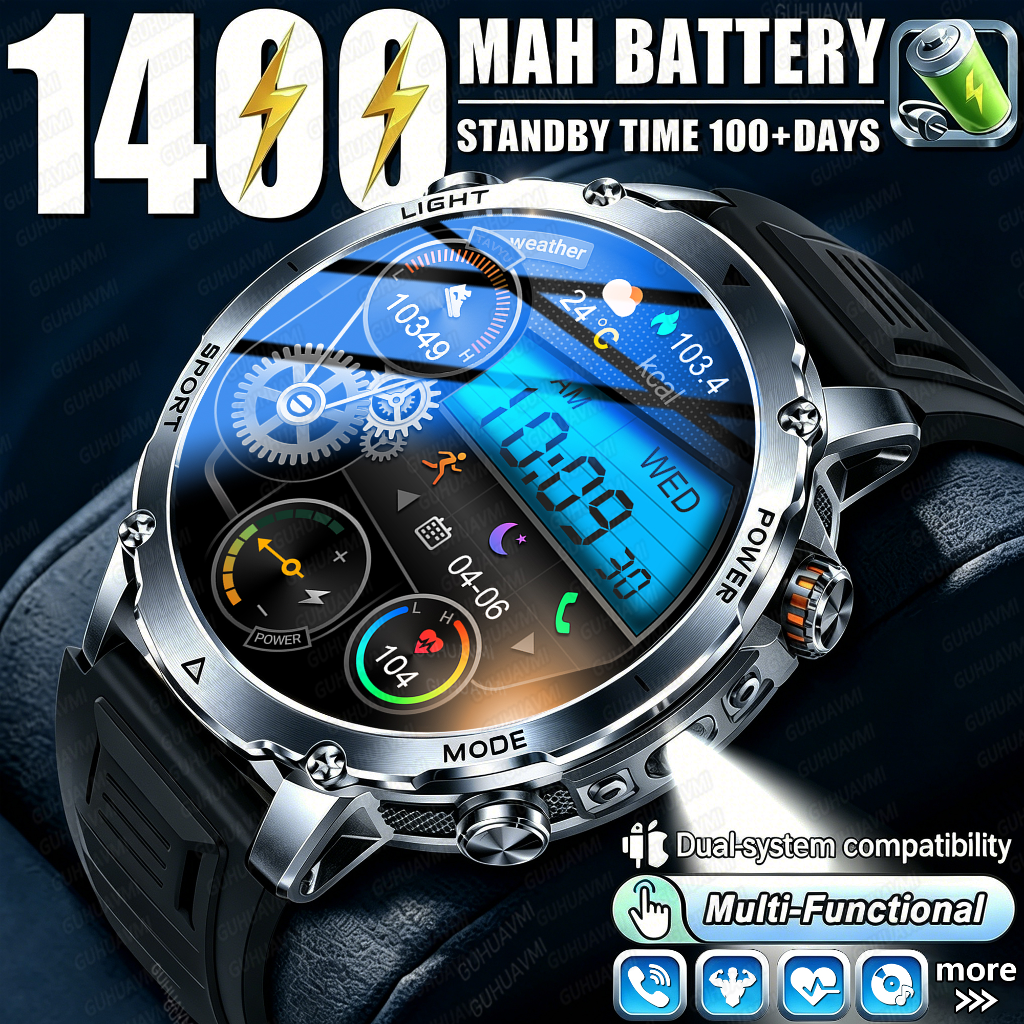 Newly Durable 1400mAh Large Ba - Outdoor Power Meter avaliação e preço