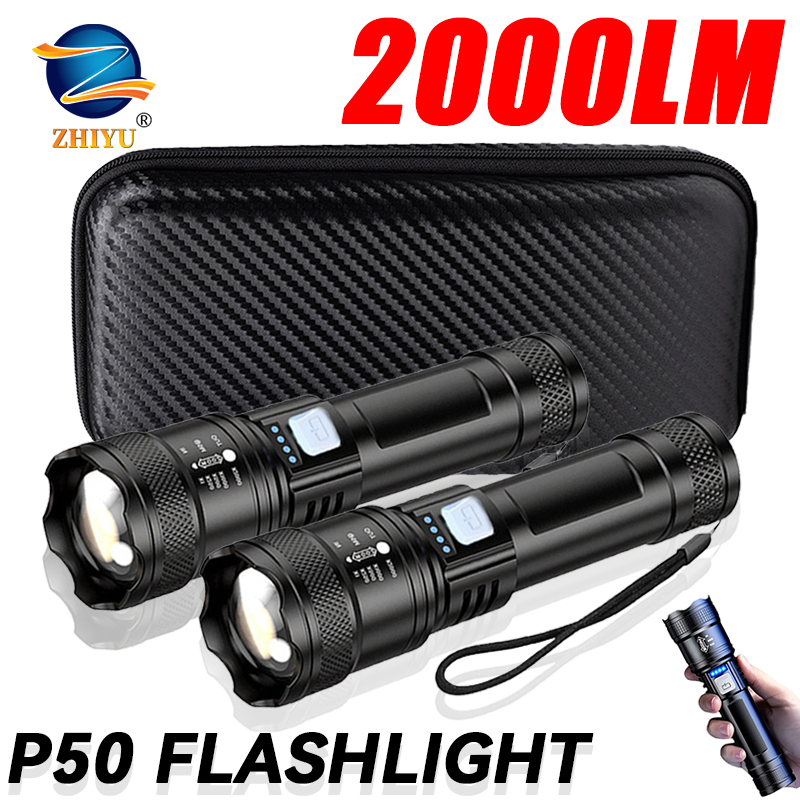 Tactical LED Flashlight 2000LM - Outdoor Power Bank avaliação e preço