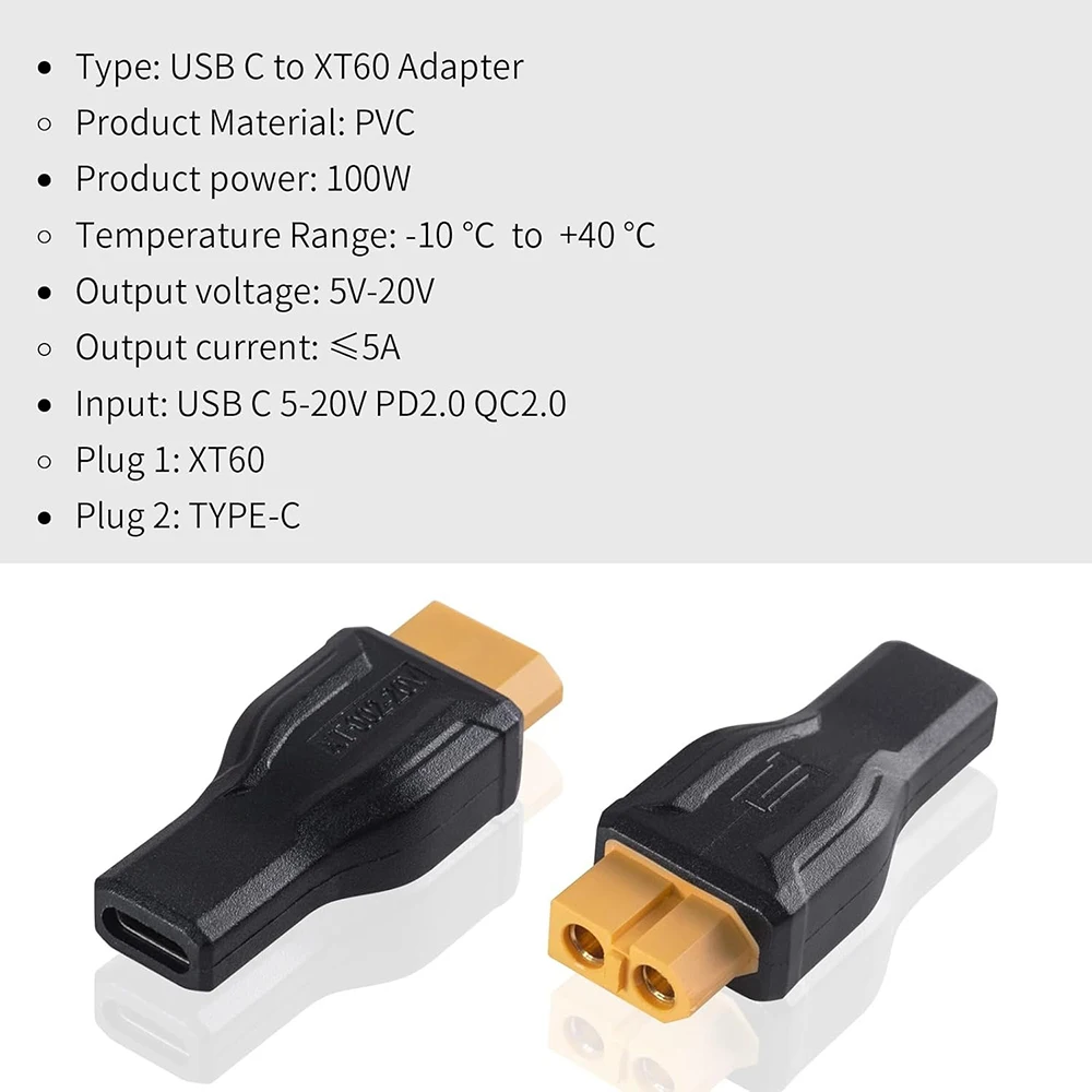 USB C to XT60 Adapter Converte - Outdoor Power Adapter Usb avaliação e preço