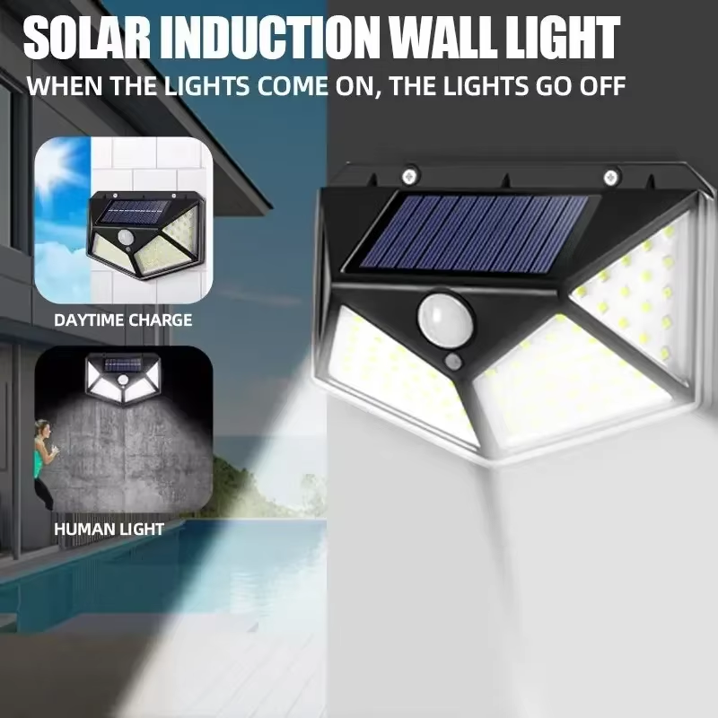 Motion Sensor 100LED Solar Wal - Outdoor Power Outlet Weatherproof avaliação e preço