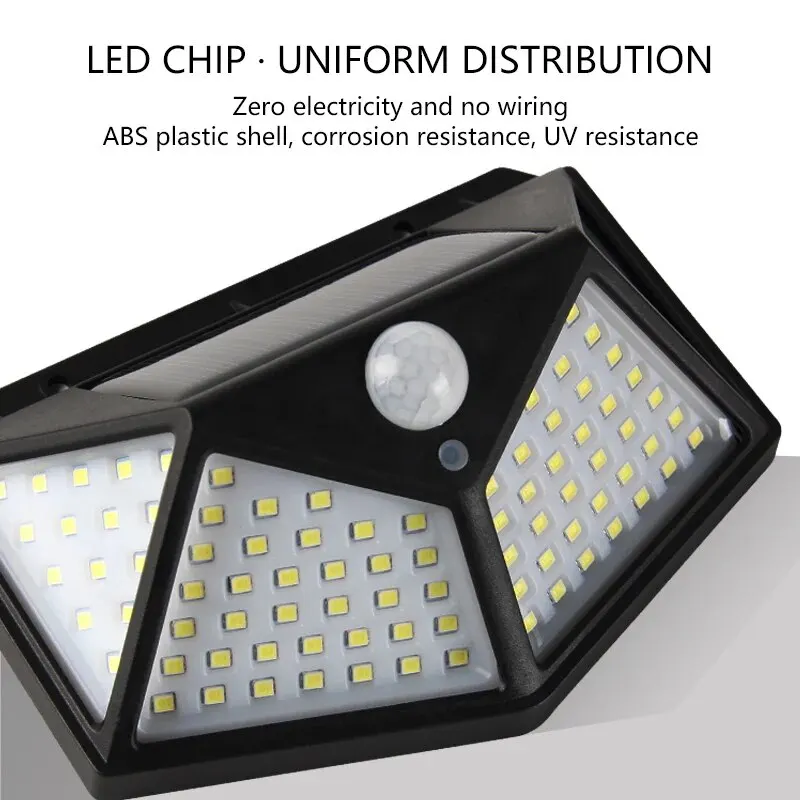 Motion Sensor 100LED Solar Wal - Outdoor Power Outlet Weatherproof avaliação e preço