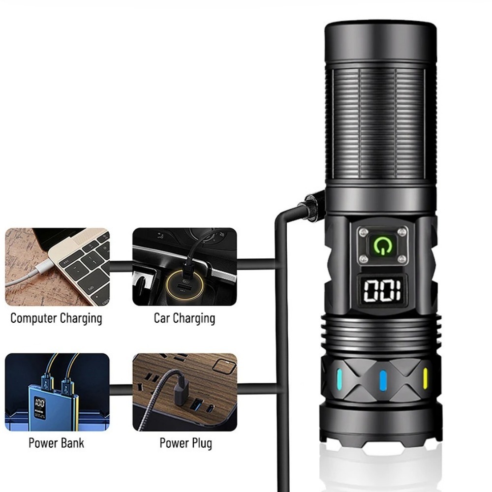 High Power LED Flashlight Tele - Outdoor Power Meter avaliação e preço