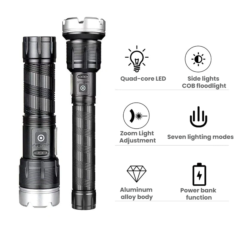 High-power LED Flashlight Tele - Outdoor Power Meter avaliação e preço
